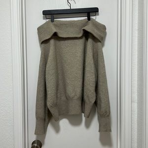 Knit off the shoulder sweater